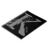 Großer Grunge Alphabet Brief K mit Namen Notizblock (Linke Seite)