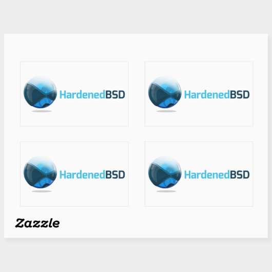 Großer HardenedBSD-Sticker Rechteckiger Aufkleber (Blatt)