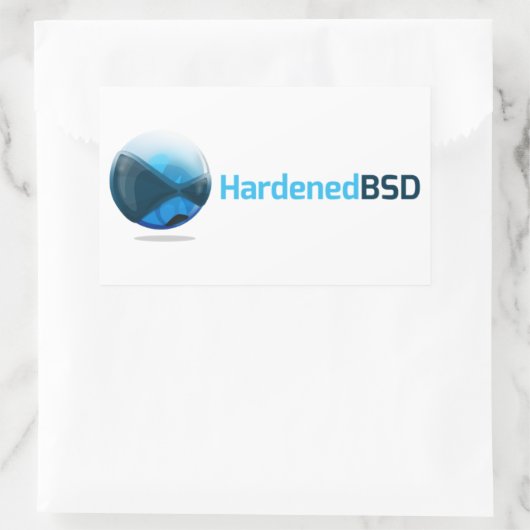 Großer HardenedBSD-Sticker Rechteckiger Aufkleber (Tasche)