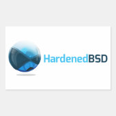Großer HardenedBSD-Sticker Rechteckiger Aufkleber (Vorderseite)