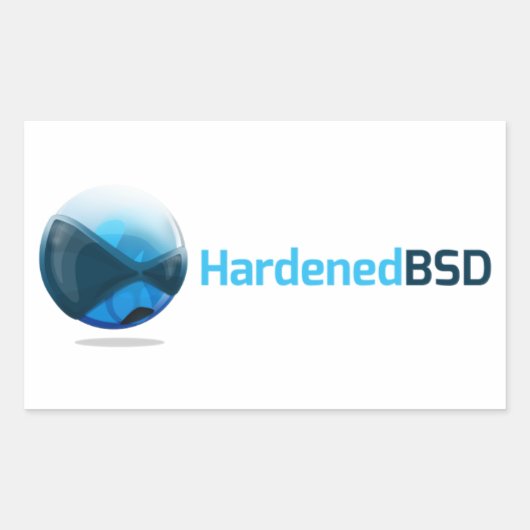Großer HardenedBSD-Sticker Rechteckiger Aufkleber (Vorderseite)