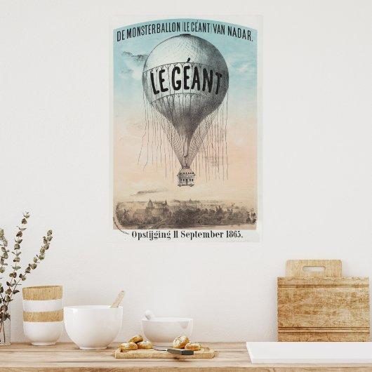 Großer Heißluftballon Poster (Küche)