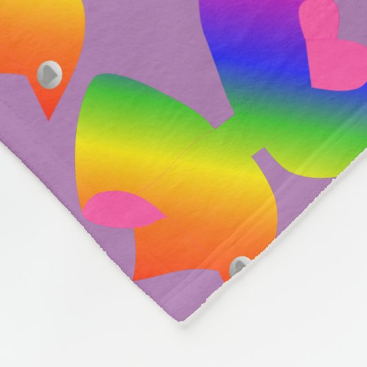 Großer heller Regenbogen-Bogen-personalisiertes Fleecedecke (Ecke)