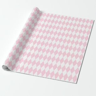 Großer hellrosa und weißer Harlekin Geschenkpapier