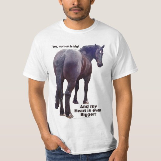 Großer Hintern Percheron T-Shirt (Vorderseite)