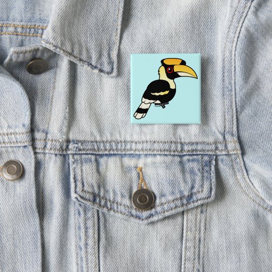 Großer Hornbill Button (Beispiel)