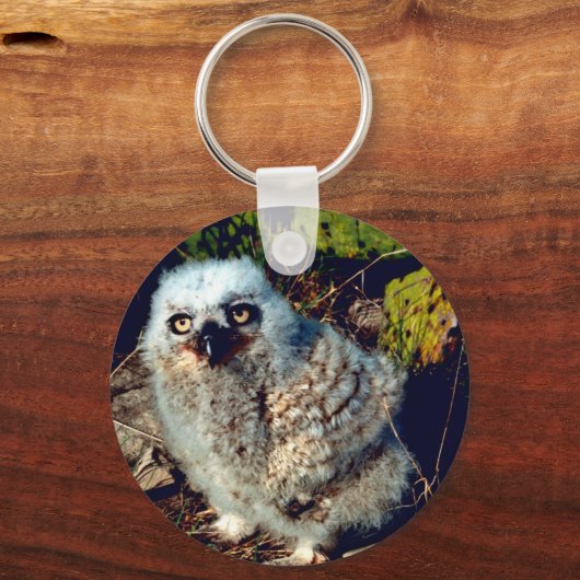 Großer Hornhühner Schlüsselanhänger (Vorderseite)