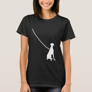Großer Hund an der Leine Hund Mama Papa Haustier T-Shirt