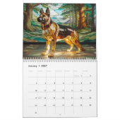 Großer Hund Glas-Kalender Kalender (Jan 2027)