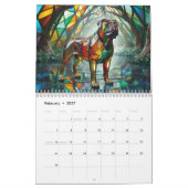 Großer Hund Glas-Kalender Kalender (Feb 2027)