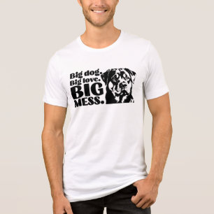 Großer Hund. Große Liebe. Big Mess - Funny Rottwei Tri-Blend Shirt