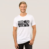 Großer Hund. Große Liebe. Big Mess - Funny Rottwei Tri-Blend Shirt (Vorderseite voll)