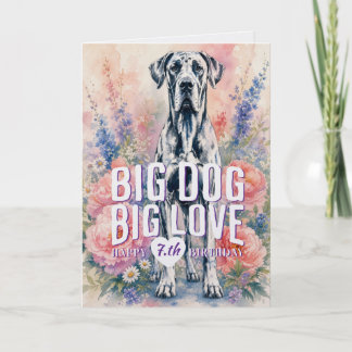 Großer Hund, große Liebe, herzlichen Glückwunsch D Karte