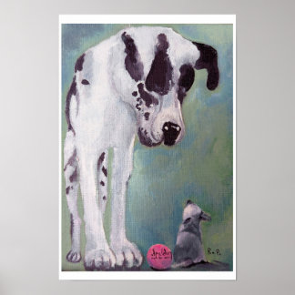 Großer Hund, Kleiner Hund Poster