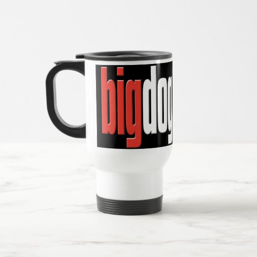 Großer Hund. Platzhirsch. Großer Käse. Chef. Mann Reisebecher (Links)