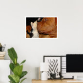 Grosser Hund und Kitten Poster (Heimbüro)