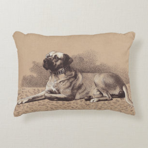 Großer Hund Vintage-Bild Hinzufügen eines Namens Z Dekokissen