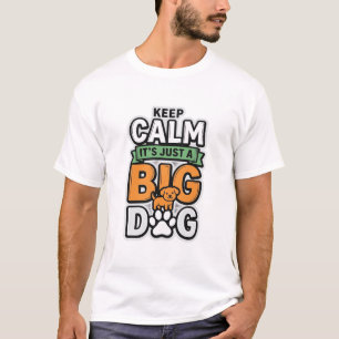 Großer Hund Vintage-Vektordesign - Bleib ruhig_1 T-Shirt