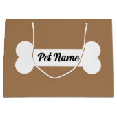 Großer Hundeknochen-Geschenksack für neuen Haustie Große Geschenktüte (Vorderseite)