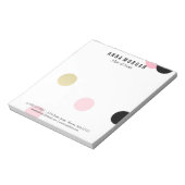 Grosser Individuelle Name in Rosa und Schwarz Notizblock (Rotiert)