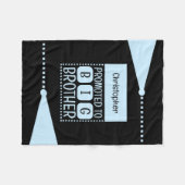 Grosser individuelle Name schwarz Fleecedecke (Vorderseite (Horizontal))