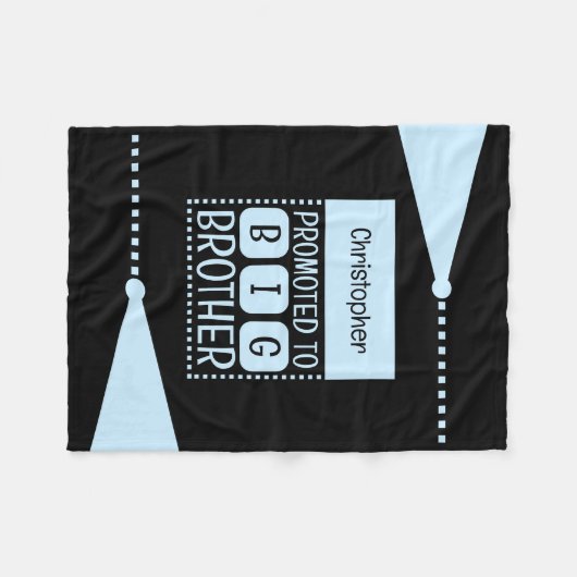 Grosser individuelle Name schwarz Fleecedecke (Vorderseite (Horizontal))