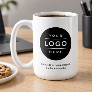 Großer individueller Geschäftsname und Logo 425 ml Kaffeetasse