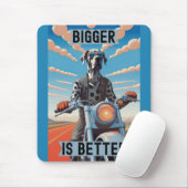 Größer ist besser : Great Dane Riding a Motorrad Mousepad (Mit Mouse)