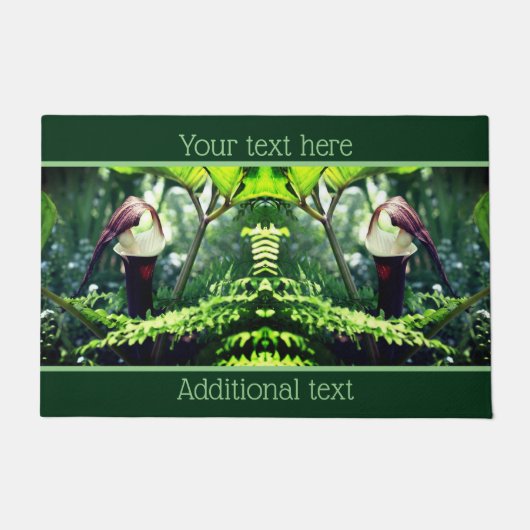 Grosser Jack in der Pulpit-Blume Personalisiert Fußmatte (Vorderseite)