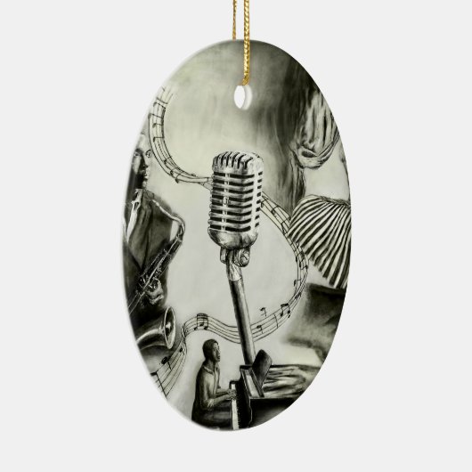 Großer Jazz Keramikornament (Rechts)