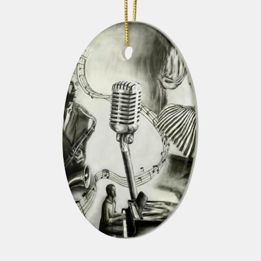 Großer Jazz Keramikornament (Links)