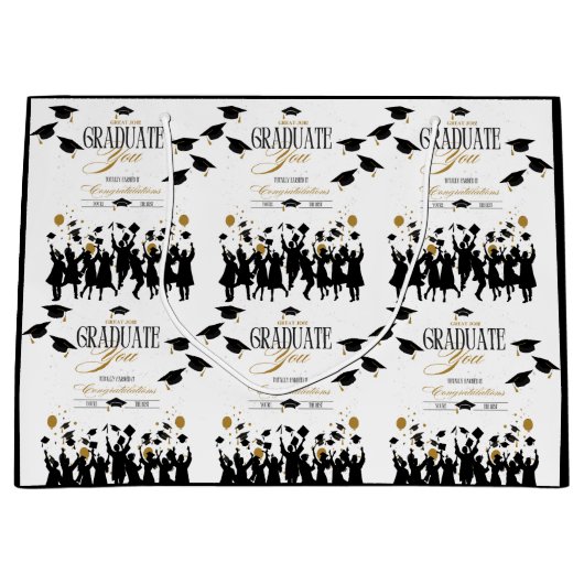 Großer Job, Graduate! Zeit zum Feiern des Party Große Geschenktüte (Vorderseite)