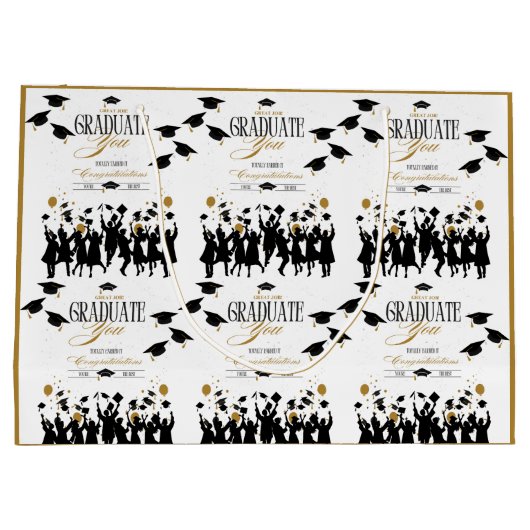 Großer Job, Graduate! Zeit zum Feiern des Party Große Geschenktüte (Rückseite)