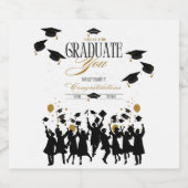 Großer Job, Graduate! Zeit zum Feiern des Party Schaumweinetikett (Einzelnes Label)