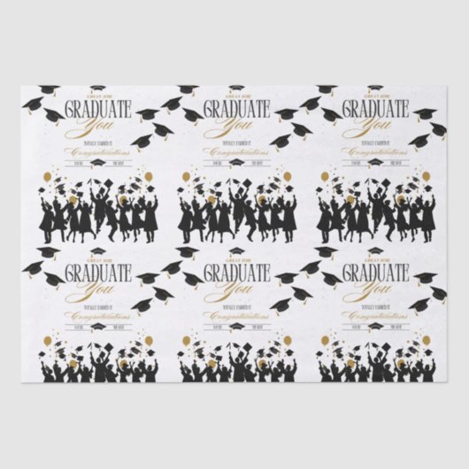 Großer Job, Graduate! Zeit zum Feiern des Party Seidenpapier (Vorderseite)