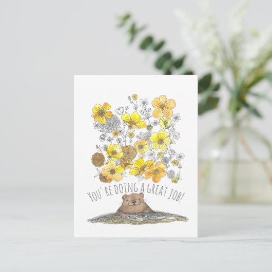 Großer Job-Lehrer Postkarte (Stehend Vorderseite)