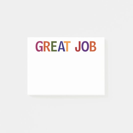 Großer Job mehrfarbig 4 x 3 Post-it Klebezettel (Vorderseite)