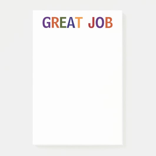 Großer Job mehrfarbig Post-it Klebezettel (Vorderseite)