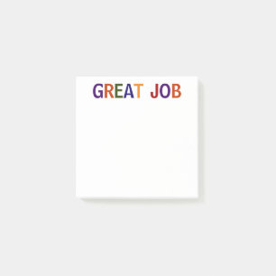 Großer Job mehrfarbig Post-it Klebezettel