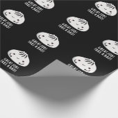 Großer Job nehmen Bao Funny Dimsum Pun Dark BG Geschenkpapier (Ecke)
