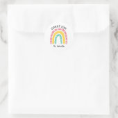 Großer Job-Regenbogen Runder Aufkleber (Tasche)