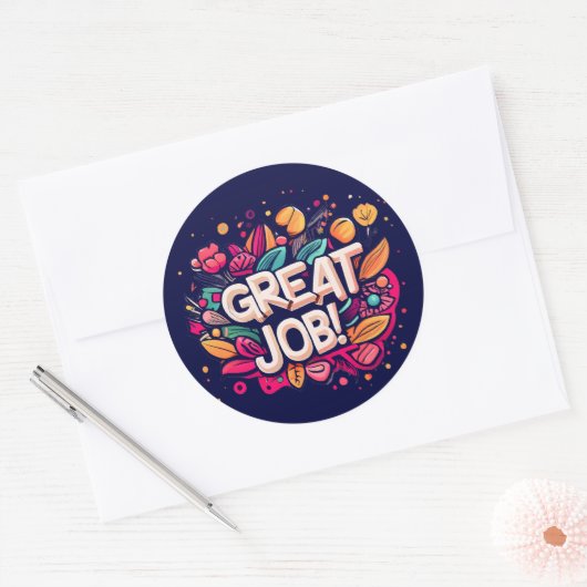Großer Job Runder Aufkleber (Umschlag)