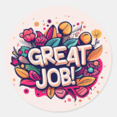 Großer Job Runder Aufkleber (Vorderseite)