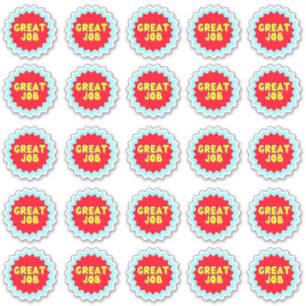 Großer Job Spaß farbenfrohe Belohnungen Lehrer Sti Aufkleber