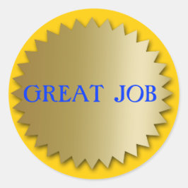 Großer Job Student Custom Gold Medallion Stickers