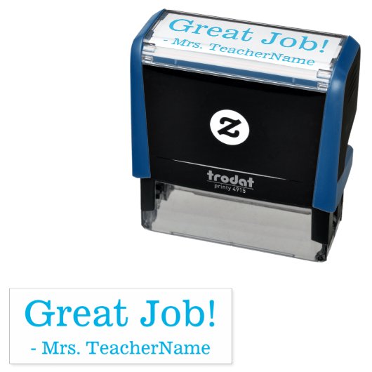 "Großer Job!" Teacher Feedback Rubber Briefmarke Permastempel (Beispiel)