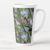 Großer Kaffee macht mich zum Glück Berry - Große T Milchtasse (Rechts)