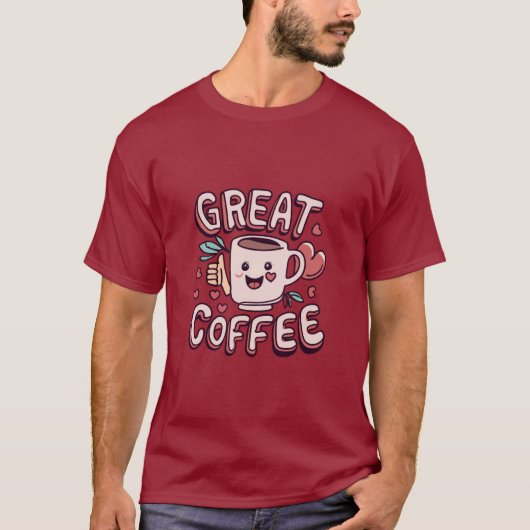 Großer Kaffee T-Shirt (Vorderseite)