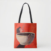 großer Kaffeetrinkdruck Tasche (Vorderseite)