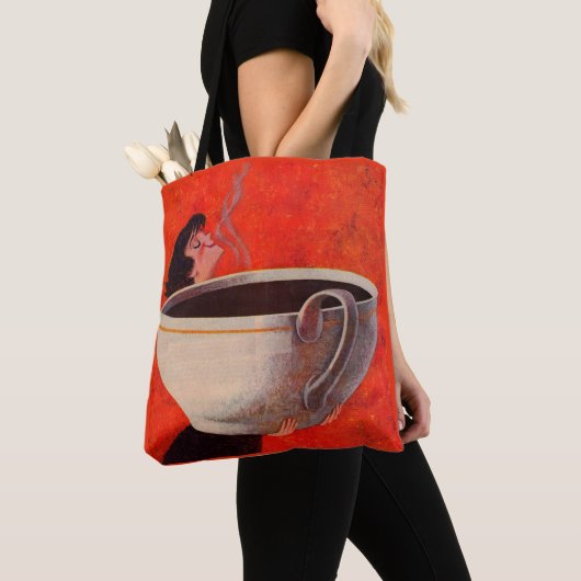 großer Kaffeetrinker Druck Tasche (Von Nahem)